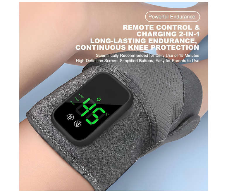 MDHL MD072 Wireless Knee Massager-Heat & Vibration, 5 Heat Levels, 3 Modes