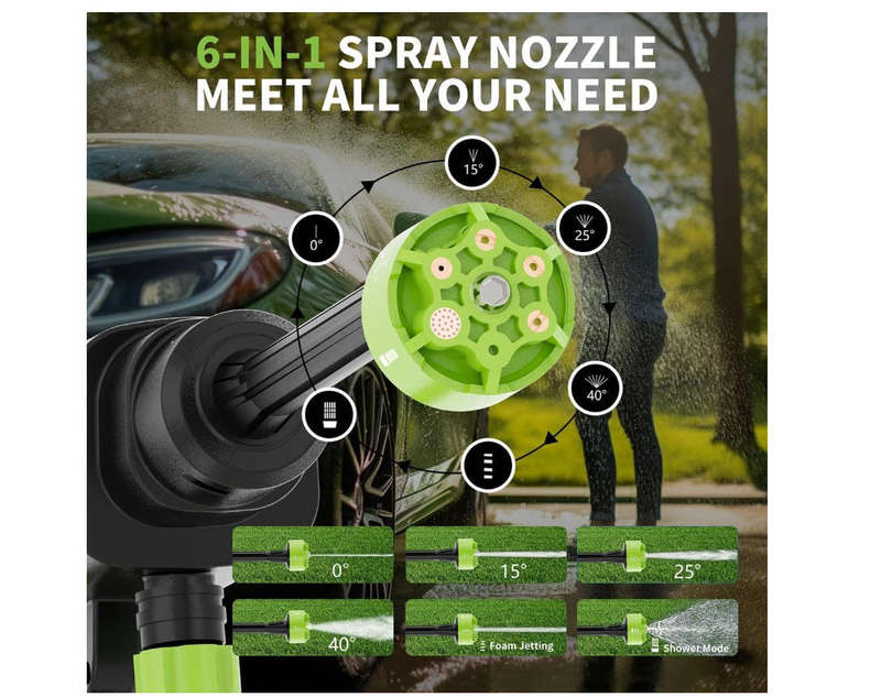 Cordless High-Pressure Power Washer 8088 with 6-in-1 Nozzle