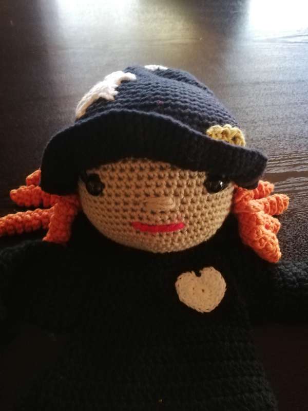 Crochet Comfort Cuddle  Attachment Doll - Witch and Cat Set with Accessories