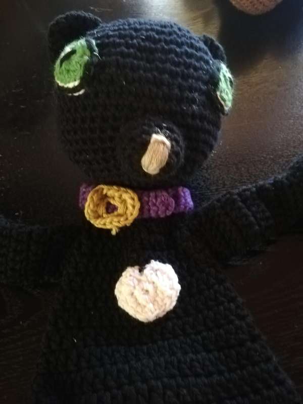 Crochet Comfort Cuddle  Attachment Doll - Witch and Cat Set with Accessories