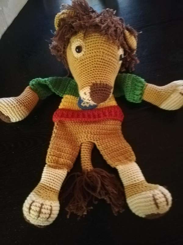 Crochet Comfort Cuddle  Attachment Doll - Lion