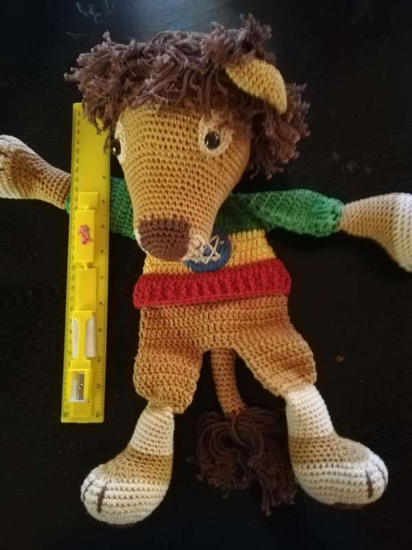 Crochet Comfort Cuddle  Attachment Doll - Lion