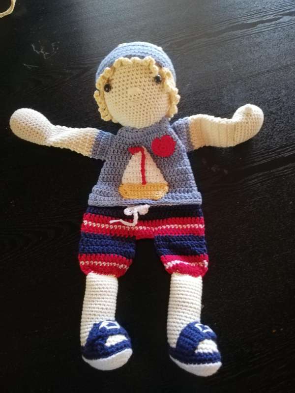 Crochet Comfort Cuddle  Attachment Doll - Boat Boy