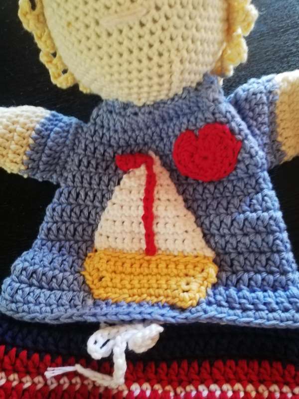 Crochet Comfort Cuddle  Attachment Doll - Boat Boy