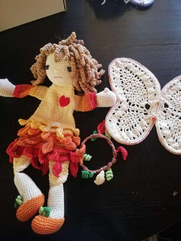 Crochet Comfort Cuddle  Attachment Doll - Autumn Fairy