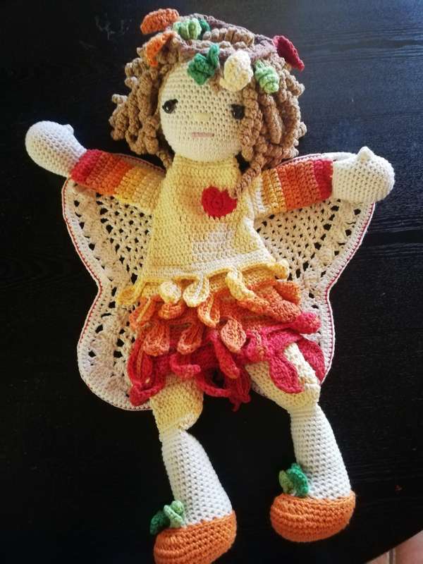 Crochet Comfort Cuddle  Attachment Doll - Autumn Fairy