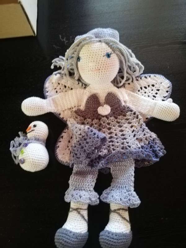 Crochet Comfort Cuddle  Attachment Doll - Winter Fairy