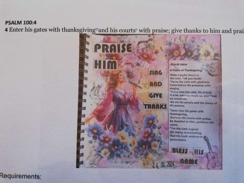 Bible Journal Page Kit (Psalm 100:4)