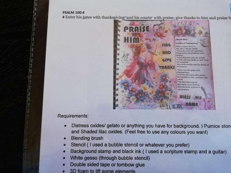 Bible Journal Page Kit (Psalm 100:4)