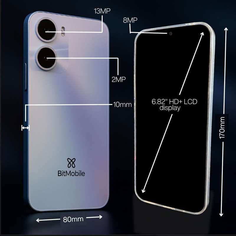 BitMobile Phēnix X Blockchain Smartphone  DeFi Unlock, Crypto Wallet & Rewards, Dual SIM, 128GB