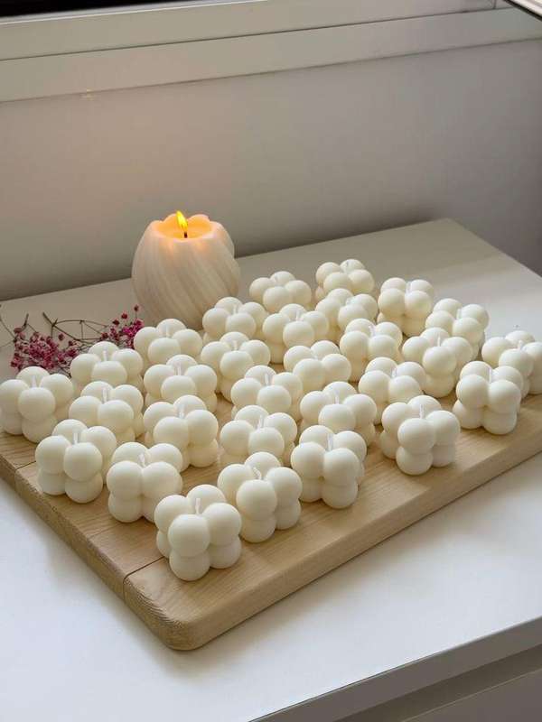 bubble cube candle
