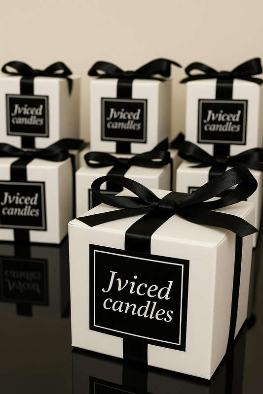 Handmade braided candle made from rapeseed wax