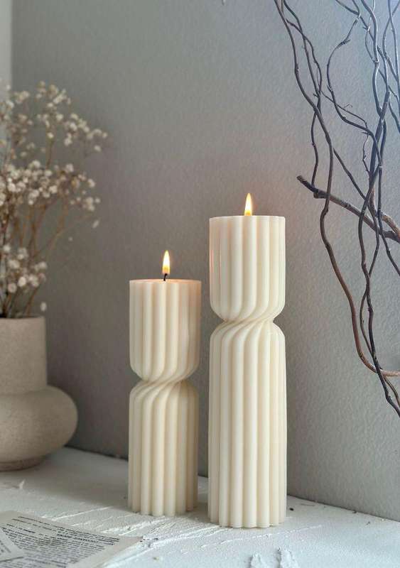 Hourglass Pillar Candle