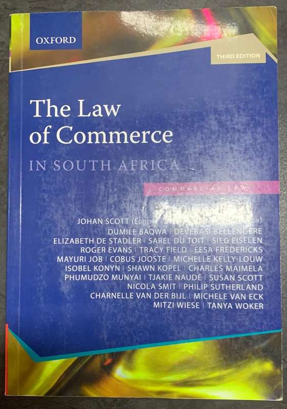 LAW OF COMMERCE IN SOUTH AFRICA