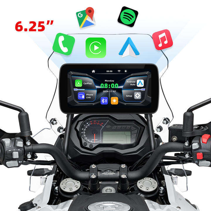 6.25 Motorcycle Smart Screen  Wireless CarPlay/Android Auto | GPS | Music | Calls