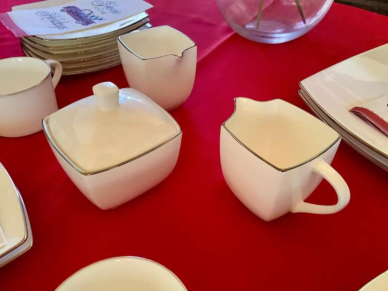 Mikasa Couture Platinum Bone China Tea Set  Full 30-Piece Collection (Unused, Pristine Condition)
