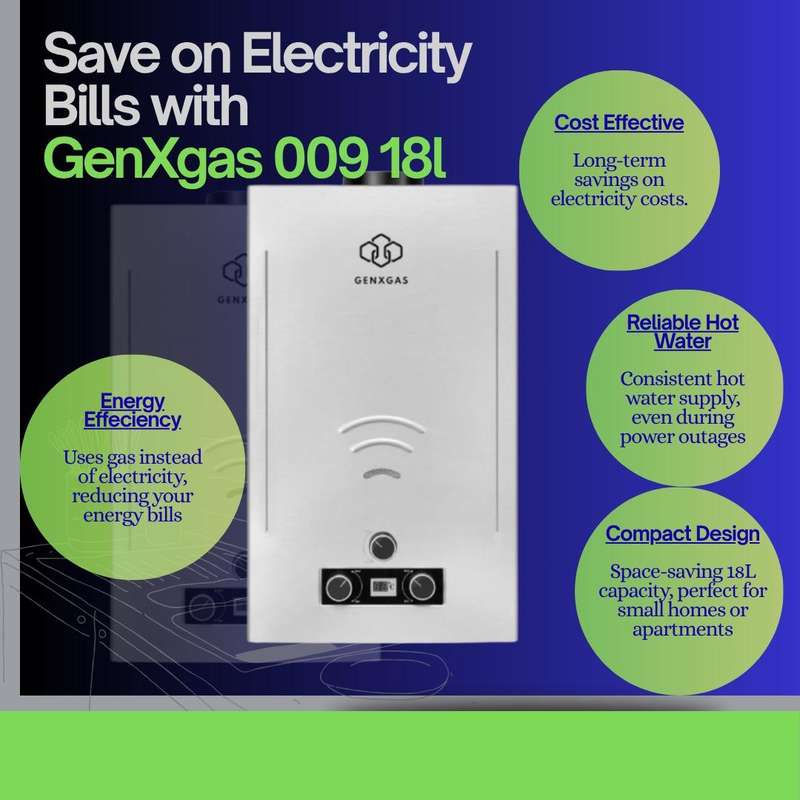 GENXGAS -Smart Gas Geyser - 18L