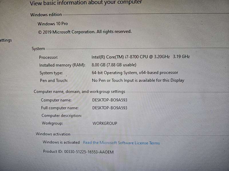 i7 Mecer Desktop