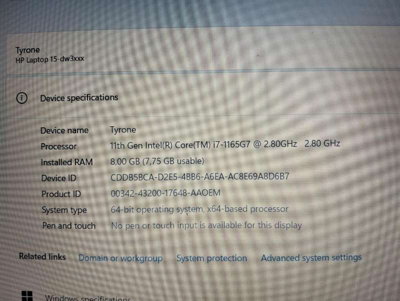 HP Laptop i7 Core, Gen 11