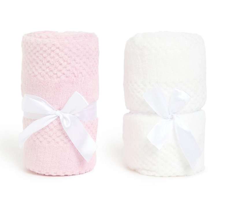 2 Pack baby waffle blankets