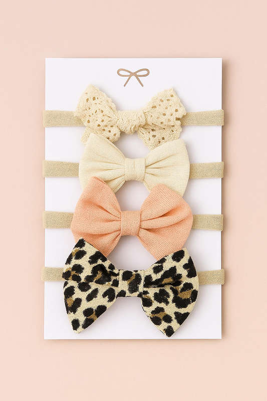 Baby girls 4 piece headbands