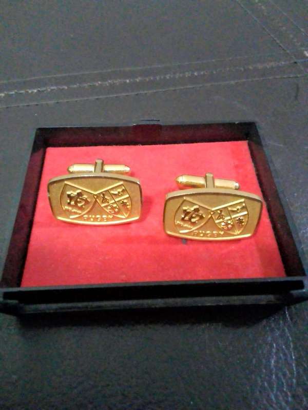 Vintage SA Rugby Springboks Gold-Tone Cufflinks