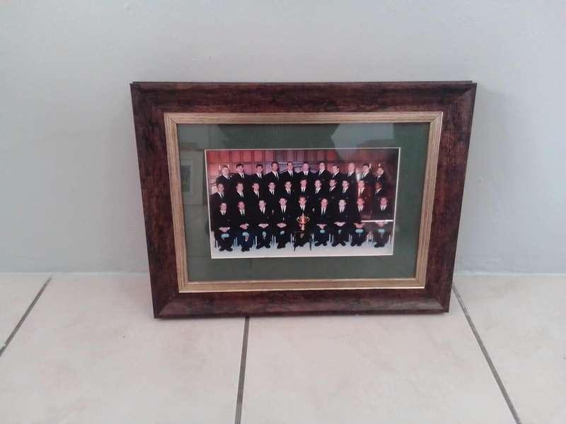 Springbok Team Portrait  Framed Commemorative Photo (Possibly 1995 RWC Team)
