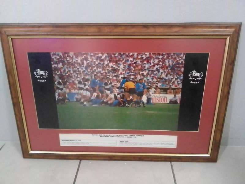  Currie Cup Final 1990  Northern Transvaal vs Natal  Framed Rugby Memorabilia (Loftus Versfeld)