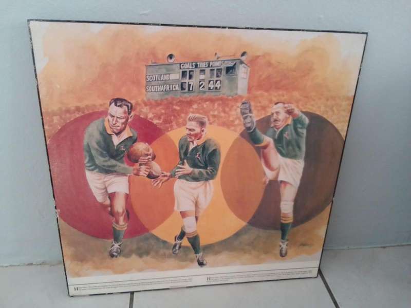 Vintage Springbok Rugby Artwork Collection  Set of 6