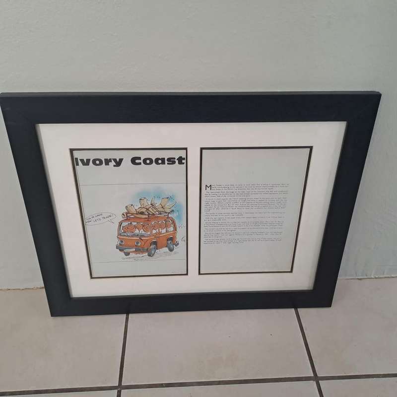Framed Rugby World Cup Cartoon Collection  10 Nation Set