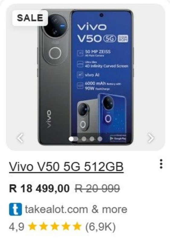 Vivo V50 512GB/24GB RAM