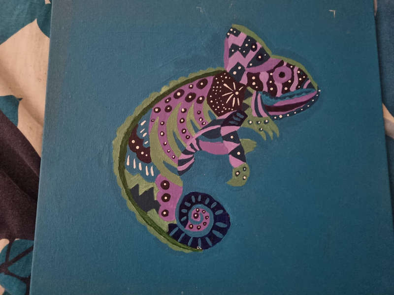 Chameleon painting