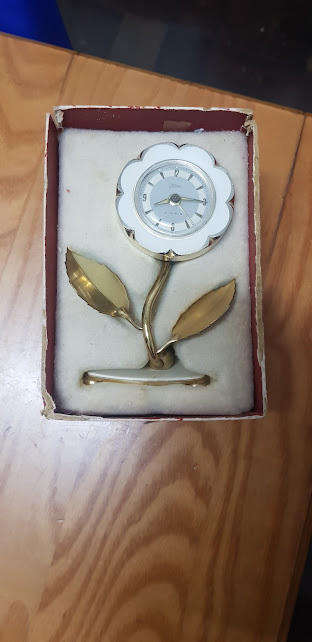 Vintage 1960,s Kaiser flower Alarm clock made in Germany