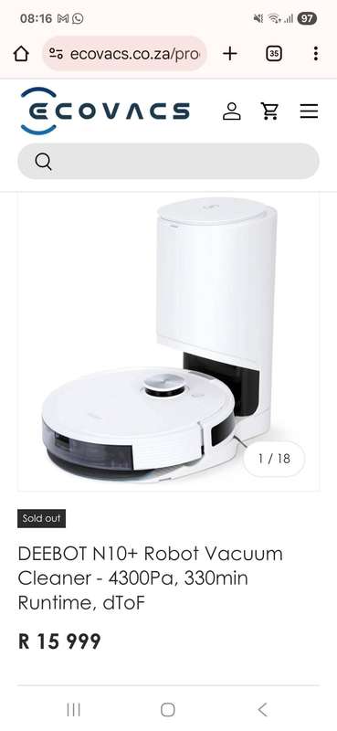 Deebot N10+ Robot Vacuum Cleaner