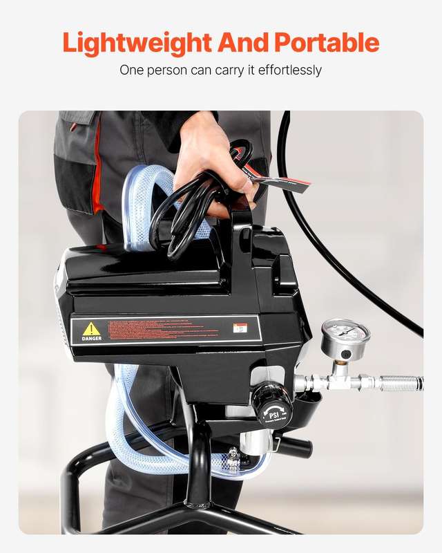 Stand Airless Sprayer, 3000PSI High Efficiency Electric Airless Sprayer, Handheld Paint Sprayer