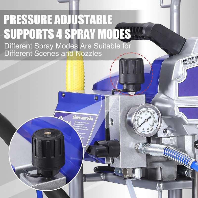 490 Airless Paint Sprayer, 0.6GPM Paint Sprayer for Home Interior 3300psi High Efficiency