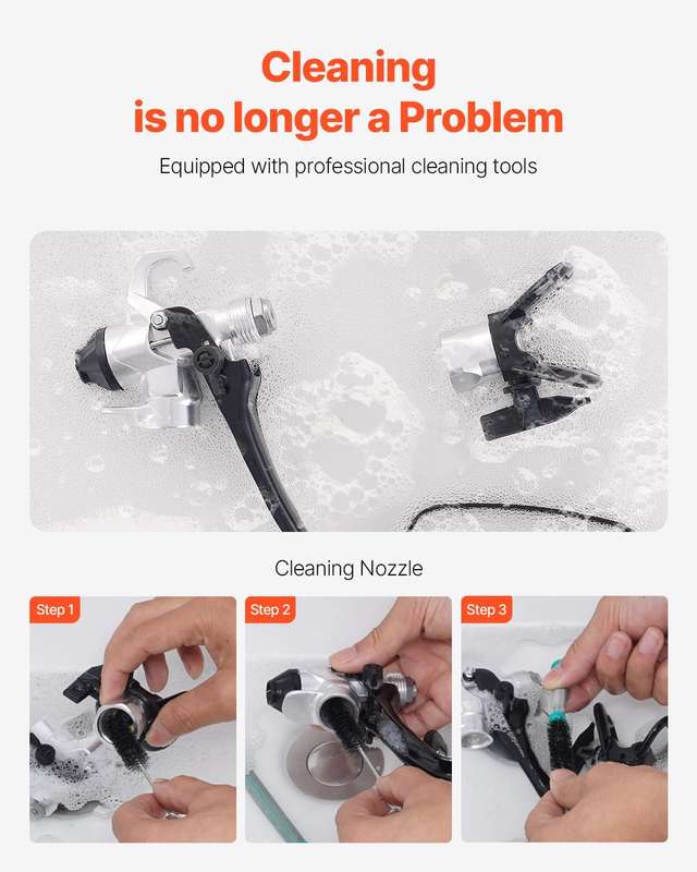 Stand Airless Sprayer, 3000PSI High Efficiency Electric Airless Sprayer, Handheld Paint Sprayer