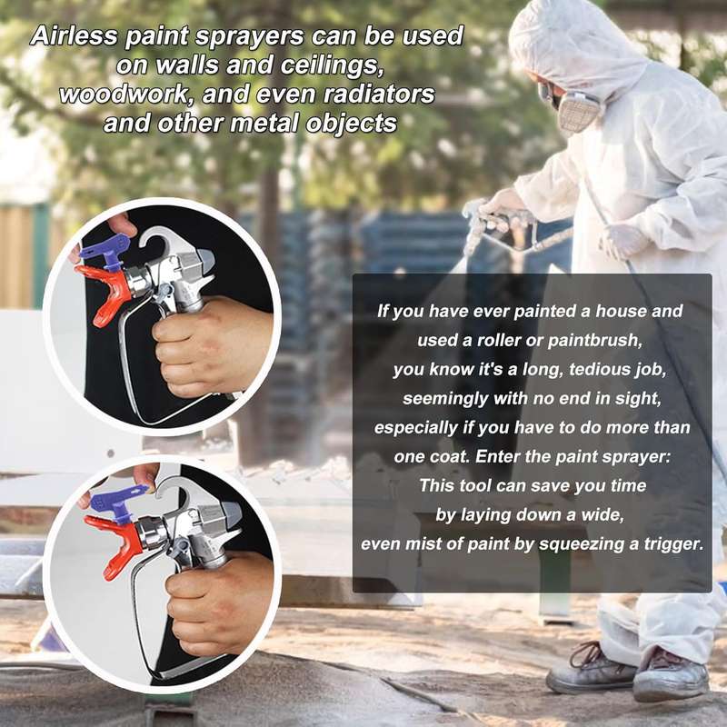 925 Airless Paint Sprayer Kit,High Efficiency Airless Painting Machine with 19.68" Extension,515,517