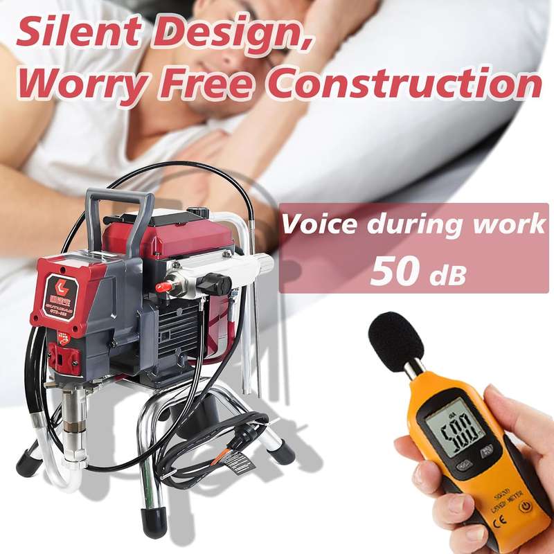925 Airless Paint Sprayer Kit,High Efficiency Airless Painting Machine with 19.68" Extension,515,517