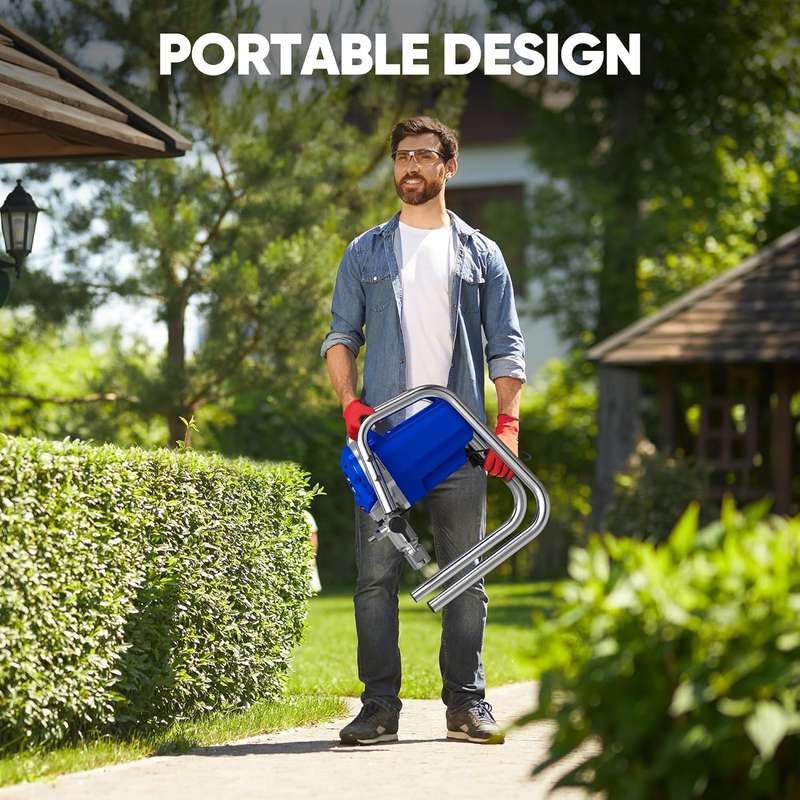 1200W Airless Paint Sprayer, 3300PSI High Efficiency Electric Paint Sprayer with Extension Rod, Thin