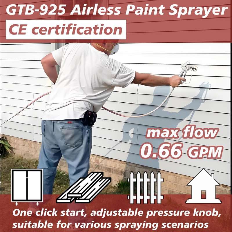 925 Airless Paint Sprayer Kit,High Efficiency Airless Painting Machine with 19.68" Extension,515,517