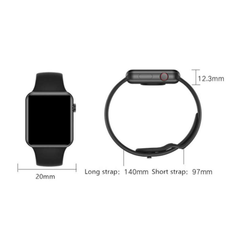 T500 Smartwatch and Fitness Tracker - Black