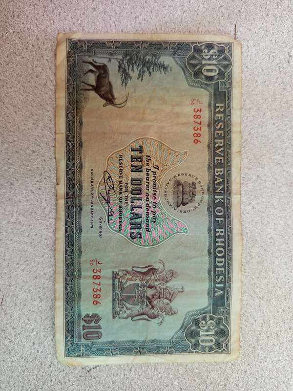 10 dollars Rhodesia