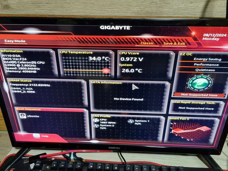 GA-H110-D3A motherboard combo