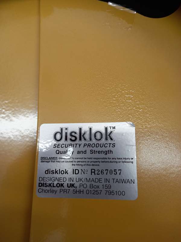 Disklok Steering wheel lock