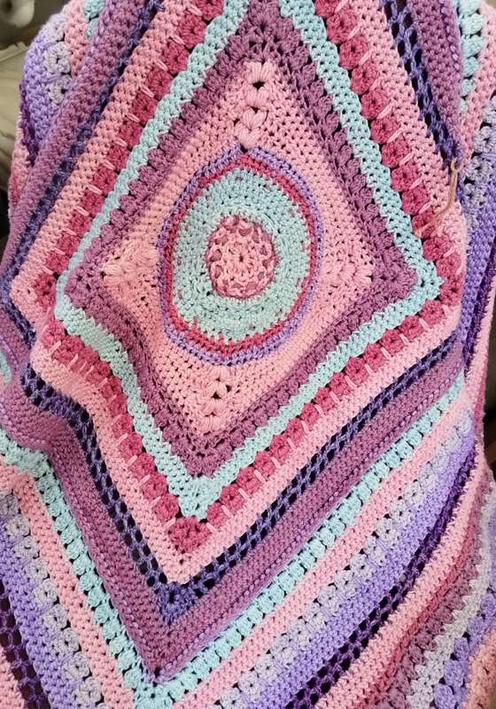 Hand Crochet Blanket Knee Blanket or Baby Blanket