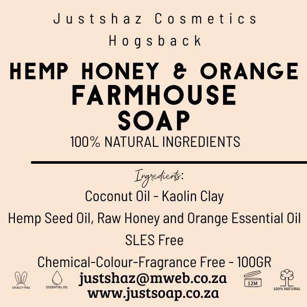 HEMP SEED, HONEY AND ORANGE FARMHOUSE SOAP