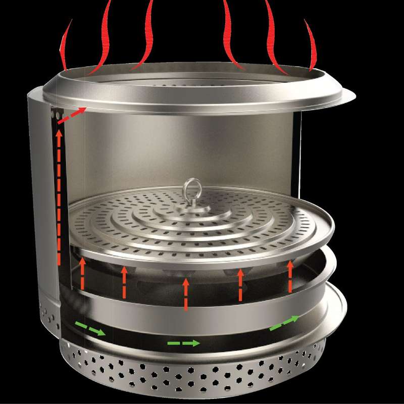Helios Smokeless Firepit- includes free carry case