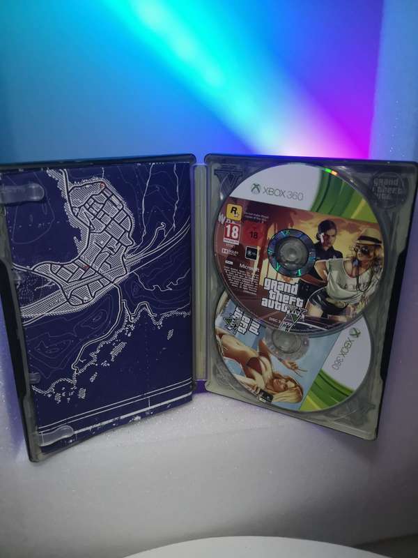 GTA 5 Metal Case Edition with blue map (Xbox 360)