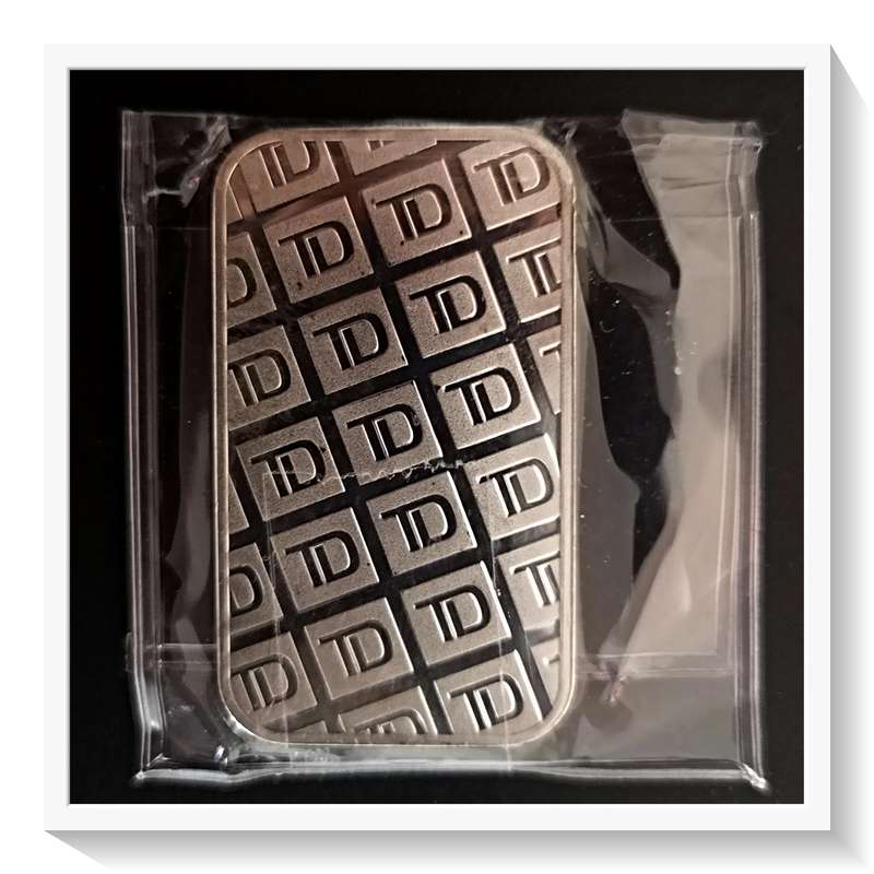 1 OZ FINE SLVER 99.9 Bullion Bar - TD Minted Bullion Silver - In Protective Sleeve*